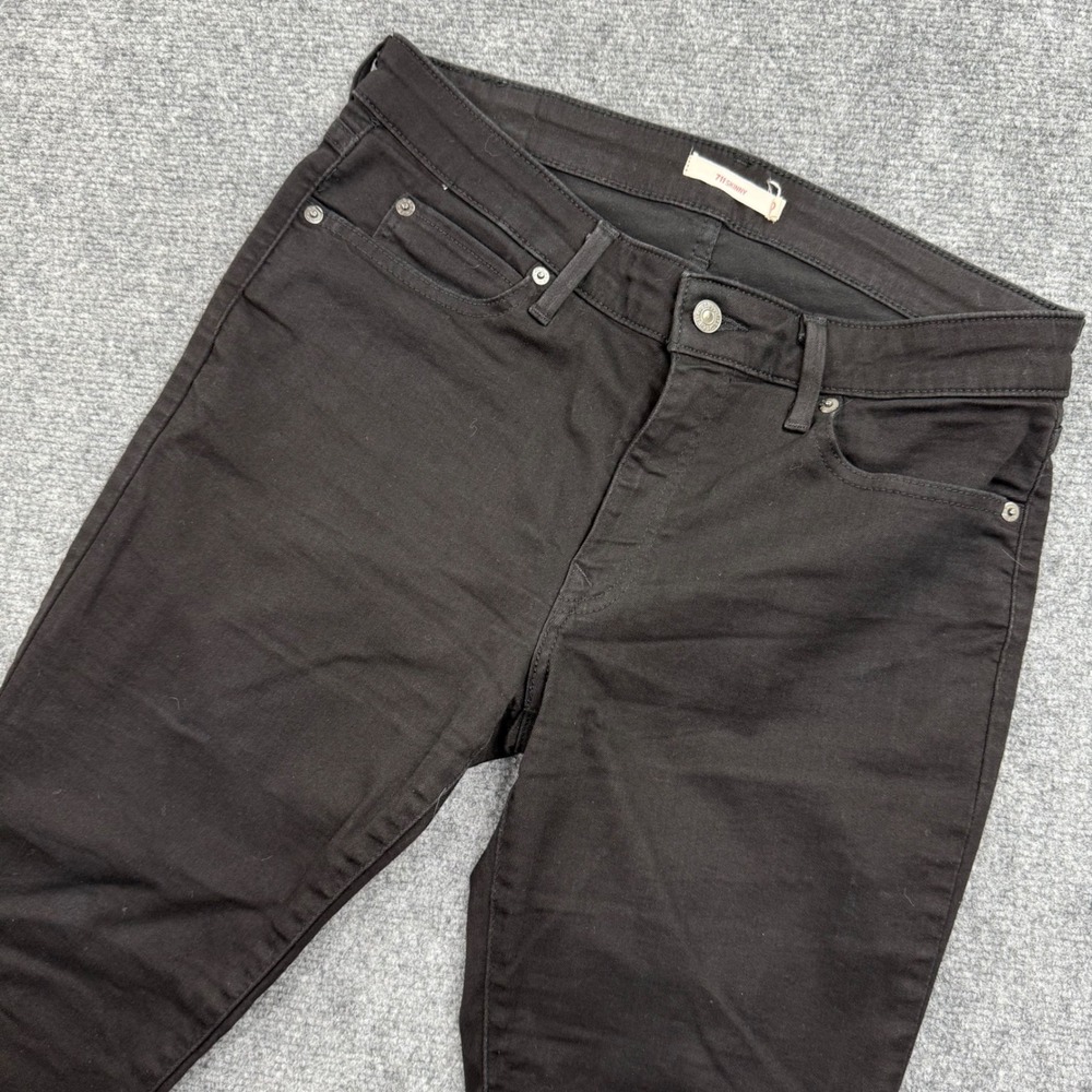 Levi Strauss Co Pants 711 Skinny Black Jeans Size W30 x L30 Cotton Blend Women's